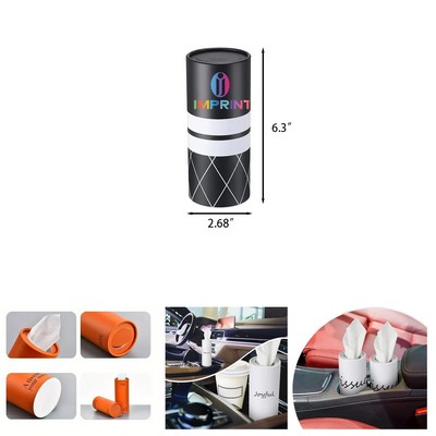 Round Vehicle Tissue Holder