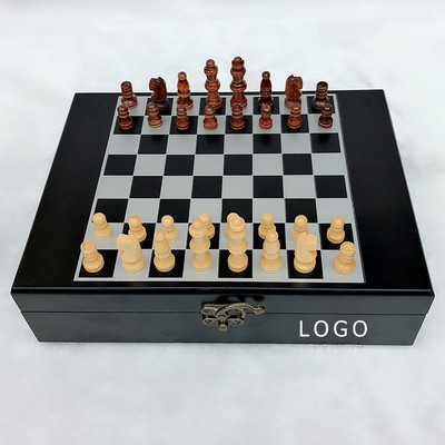 4-in-1 Classic Game Set with Chess Poker Dominoes and Dice