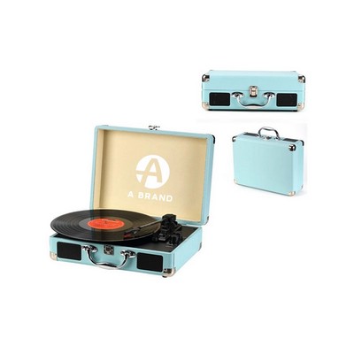 Vintage Bluetooth Portable Record Player With Speakers