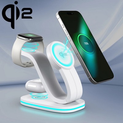 Multifunctional 15W Fast Charging Magnetic Wireless Charger With Night Light