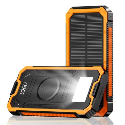 30000mAh PD Fast Charging Wireless Solar Power Bank