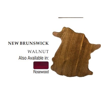 New Brunswick Walnut Plaque with Rosewood finish - 9" x 9"