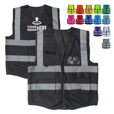 High Visibility Reflective Safety Vest With Pockets