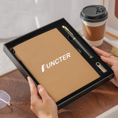 A5 PU Leather Luxury Notebook Lined Memo Notebook Set