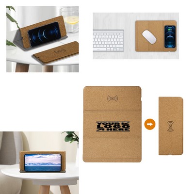 Cork Mouse Pad Wireless Charger