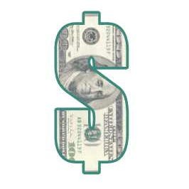Dollar Sign $100 Bill Magnet w/ Full Magnetic Back (2 Square Inch)
