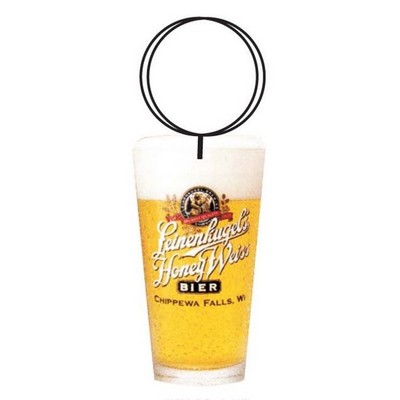Beer Glass Executive Key Chain w/Mirrored Back (2 Square Inch)