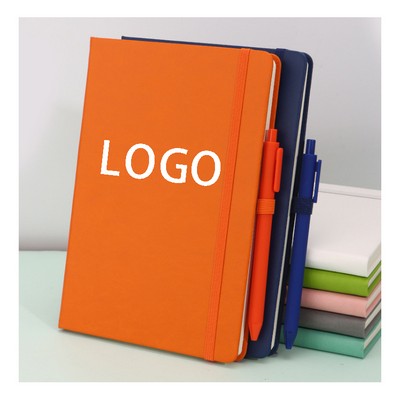 A5 Hard Cover Journal Notebook with Matching Pen Set