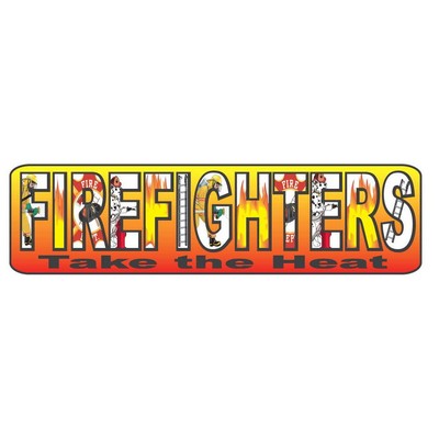Fireman Slogan Promotional Magnet w/ Strip Magnet (2 Square Inch)
