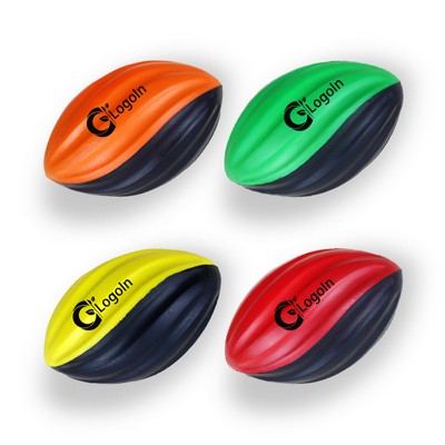 5.2" PU Multicolor Spiral Football Stress Ball Training Toy