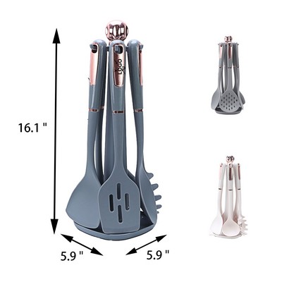 Silicone Cooking Utensil Set Seven Pieces