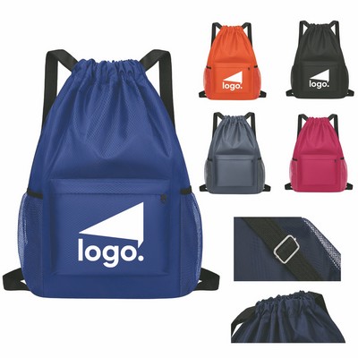 Oxford Cloth Drawstring Backpack