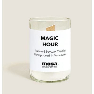 Jasmine Scented Soy Candle – 4oz Recycled Glass Promotional Candle