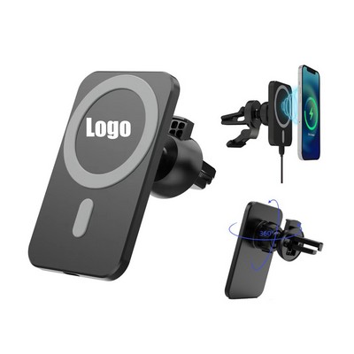 Qi 15W Wireless Magnetic Car Mount Charger