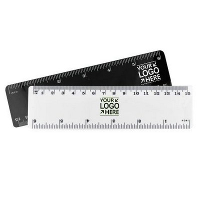 6-Inch Plastic Ruler With Dual Scale