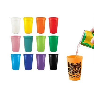 16Oz Reusable Plastic Stadium Cups