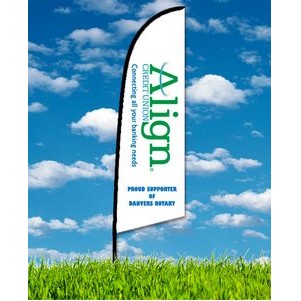 Zoom2 9' Feather/Teardrop Flag Kit, 2 Sided Spike & X-Base