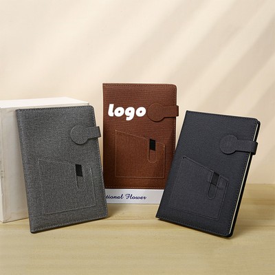 A5 Magnetic PU Leather Journal with Phone Holder