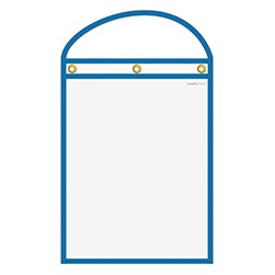 Blue Neon-Stitched Work Ticket Holder