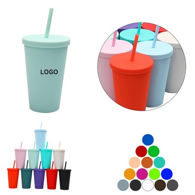 22Oz Double Wall Tumblers With Straws