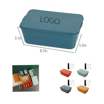 Wheat Straw Lunch Box With Cutlery Set