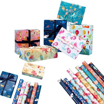 30" W*60' L Custom Printed Gift Wrapping Paper Sheets