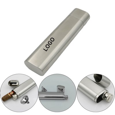 Cigar Case With 1 Oz Tube Flask