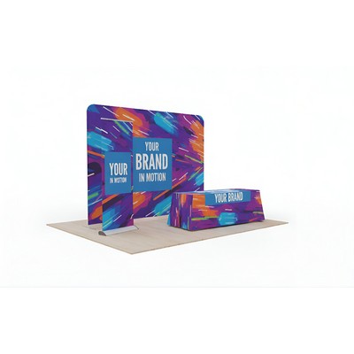10' Trade Show 3-Pack: Backdrop, Banner & Table Throw