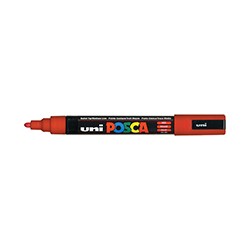 Red Bullet Tip Posca Paint Windshield Marker