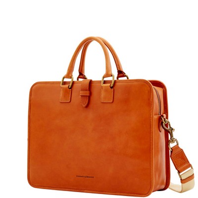 Dooney & Bourke Natural Beige Florentine Brooklyn Briefcase