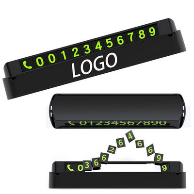 Personalized Black Fluorescent Parking Number Plates