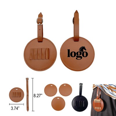 PU Leather Golf Tee Holder With Belt Buckle MOQ50