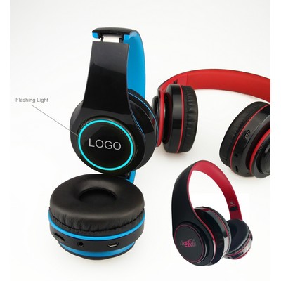 Custom Logo shining stereo headphone