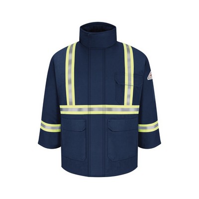 Bulwark Men's Long Deluxe Parka With Reflective Trim - EXCEL FR® ComforTouch - JLPCL