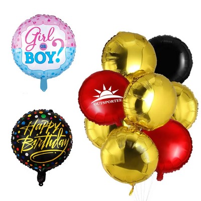 18" Round Self-Sealing Foil Balloons