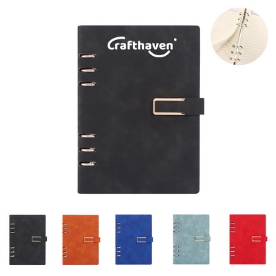 Refillable A5 PU Leather Binder Notebook