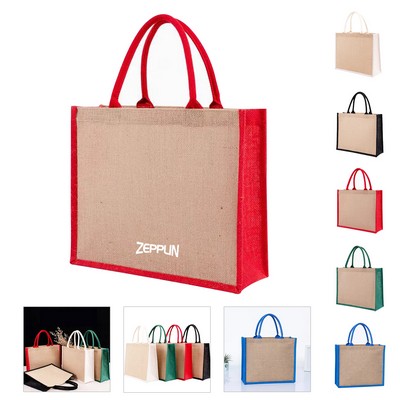 Burlap Tote Bag
