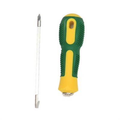 4-Inch Dual-Use Screwdriver, Cross & Slotted with Massage Handle & Extra Torque for Repair