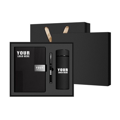 A5 Notebook Gift Set PU Cover(Metal pen and thermos)