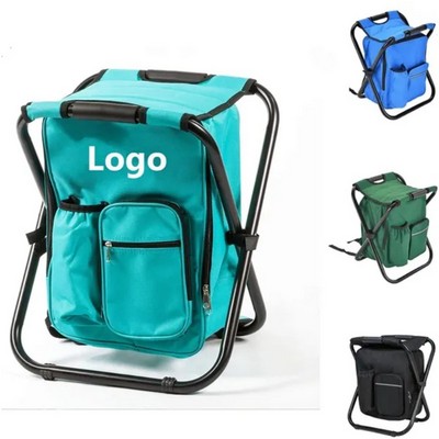 Foldable Camping Cooler Backpack Chair