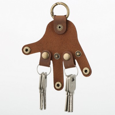 Leather Hand Shaped Cool Key Ring