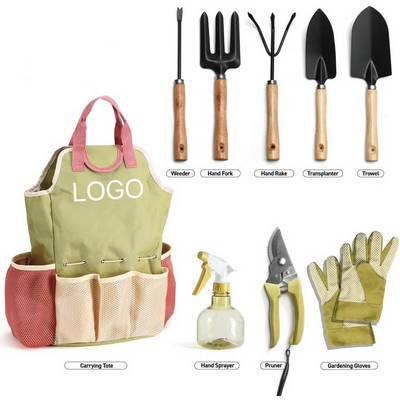 Custom Heavy Duty Oxford Cloth 9-Piece Outdoor Garden Tool Set Bag
