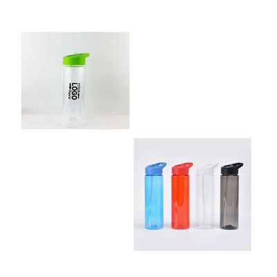 700 ml Plastic Water Bottle with Flip Lid Straw