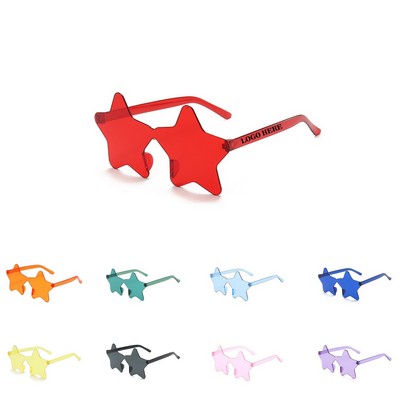 Star Shape Rimless Party Sunglasses