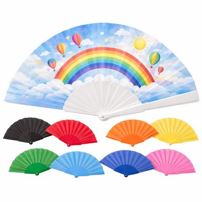 Compact Handheld Folding Fan With Full Color Printing