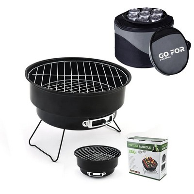 2" 1 Portable Kooler Cooler Bag BBQ Grill