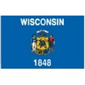 5'x8' Wisconsin State Nylon Outdoor Flag - Style C