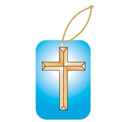 Gold Cross Promotional Ornament w/ Black Back (4 Square Inch)