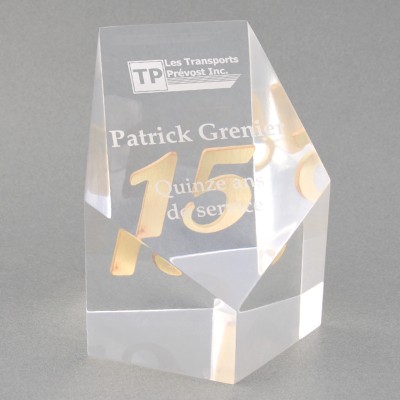 Acrylic Pentagon 4 Award (5"x 8"x 4-3/4")