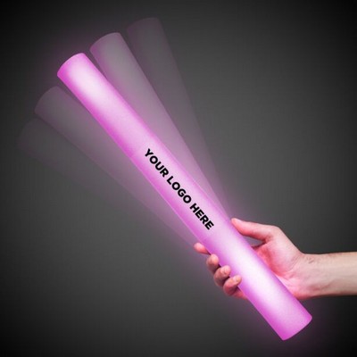 16" Pink LED Foam Lumiton Baton(w/decal)
